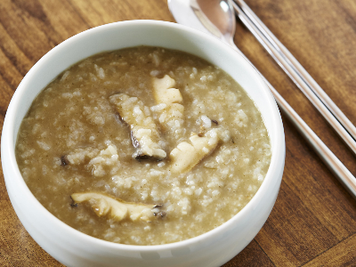 석식 : Abalone porridge 제주산 전복으로 만든 전복죽